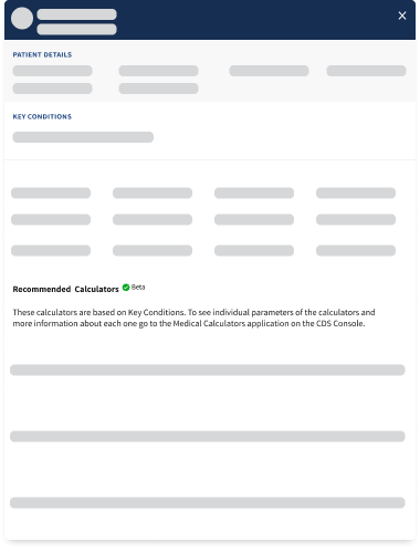 example one of skeleton loaders used in the My Workweek Patient Detail Card