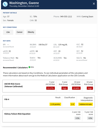 example two of skeleton loaders used in the My Workweek Patient Detail Card