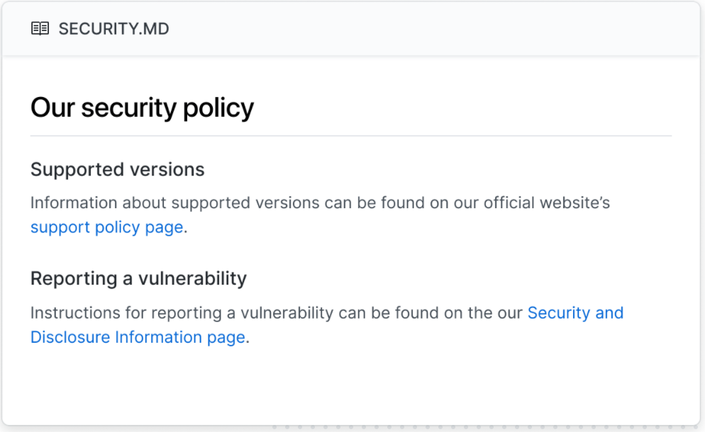 image of security policy with text