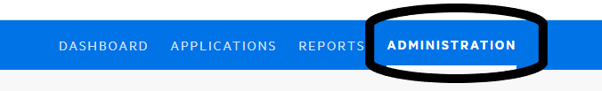 Select Administration from top menu bar
