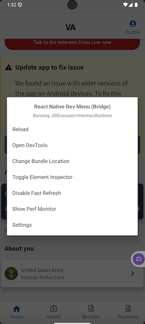 Android Debug Menu