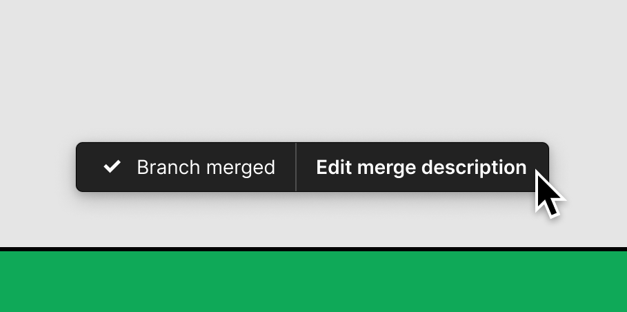 Screenshot of edit merge description prompt