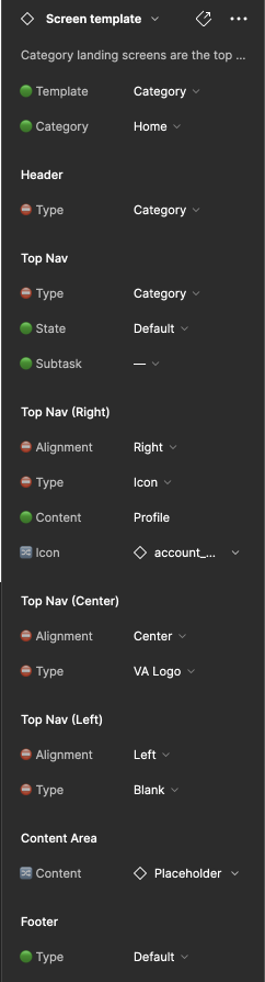 Screenshot of the design panel in Figma