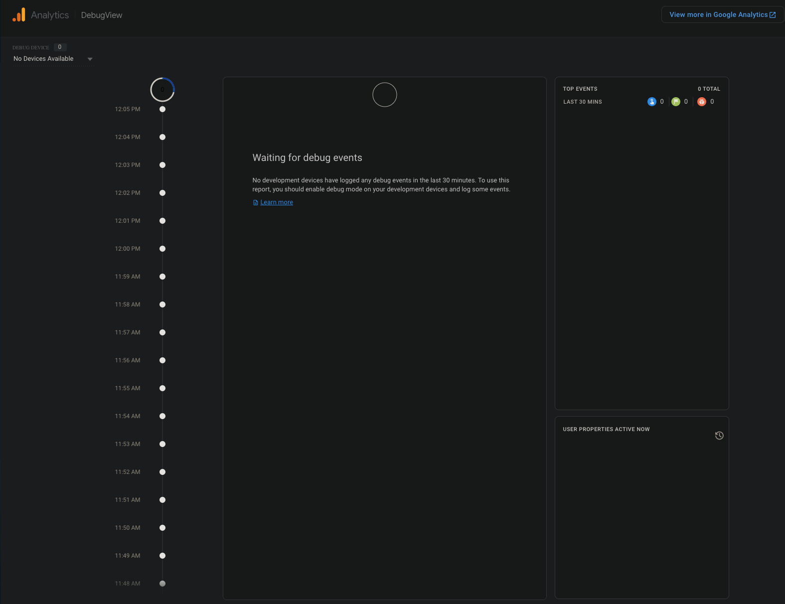 Analytics DebugView