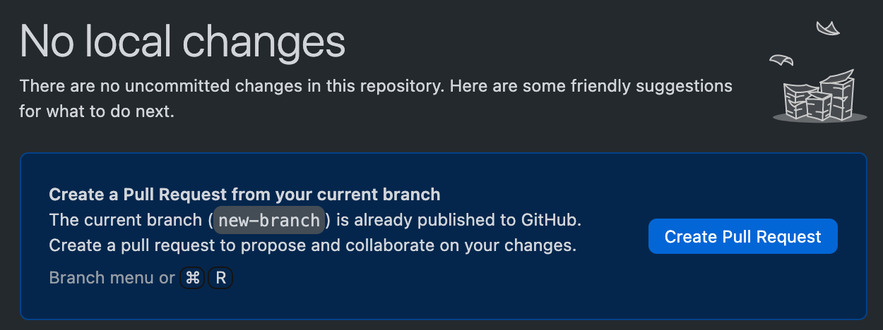 github - no local changes