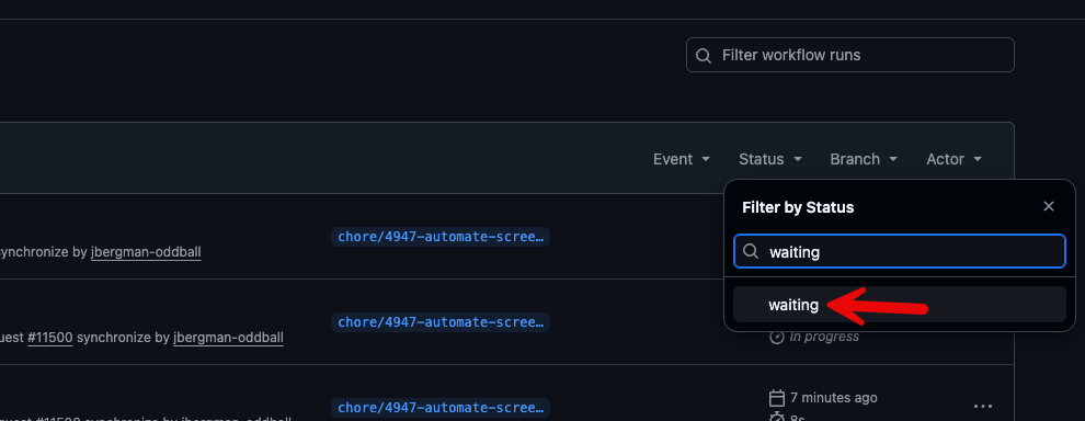 MobileActionsWaiting